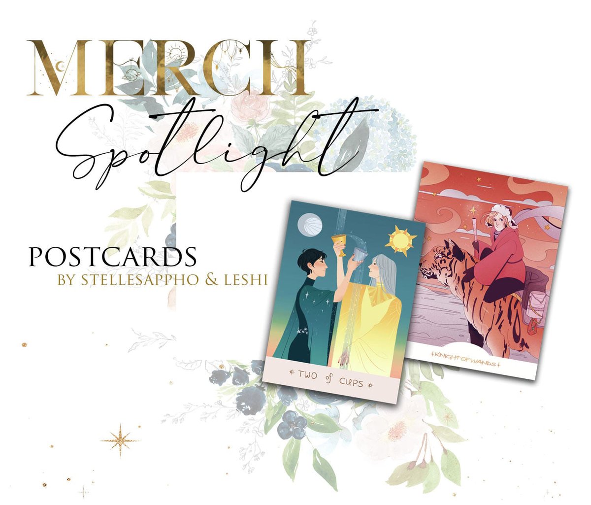 yoiStarDustZine's tweet photo. 📢Leftover sales of the #YuriOnIce Star*Dust zine and merch are open until Nov. 5th!

✨Merch Spotlight✨ Designed by @stellesappho and @chtojetinadelal, our Postcards feature Sun and Moon Victor and Yuuri, and Knight of Wands Yurio

💫STORE🌟https://t.co/QZjRfafztN https://t.co/tVPWcTRFIL