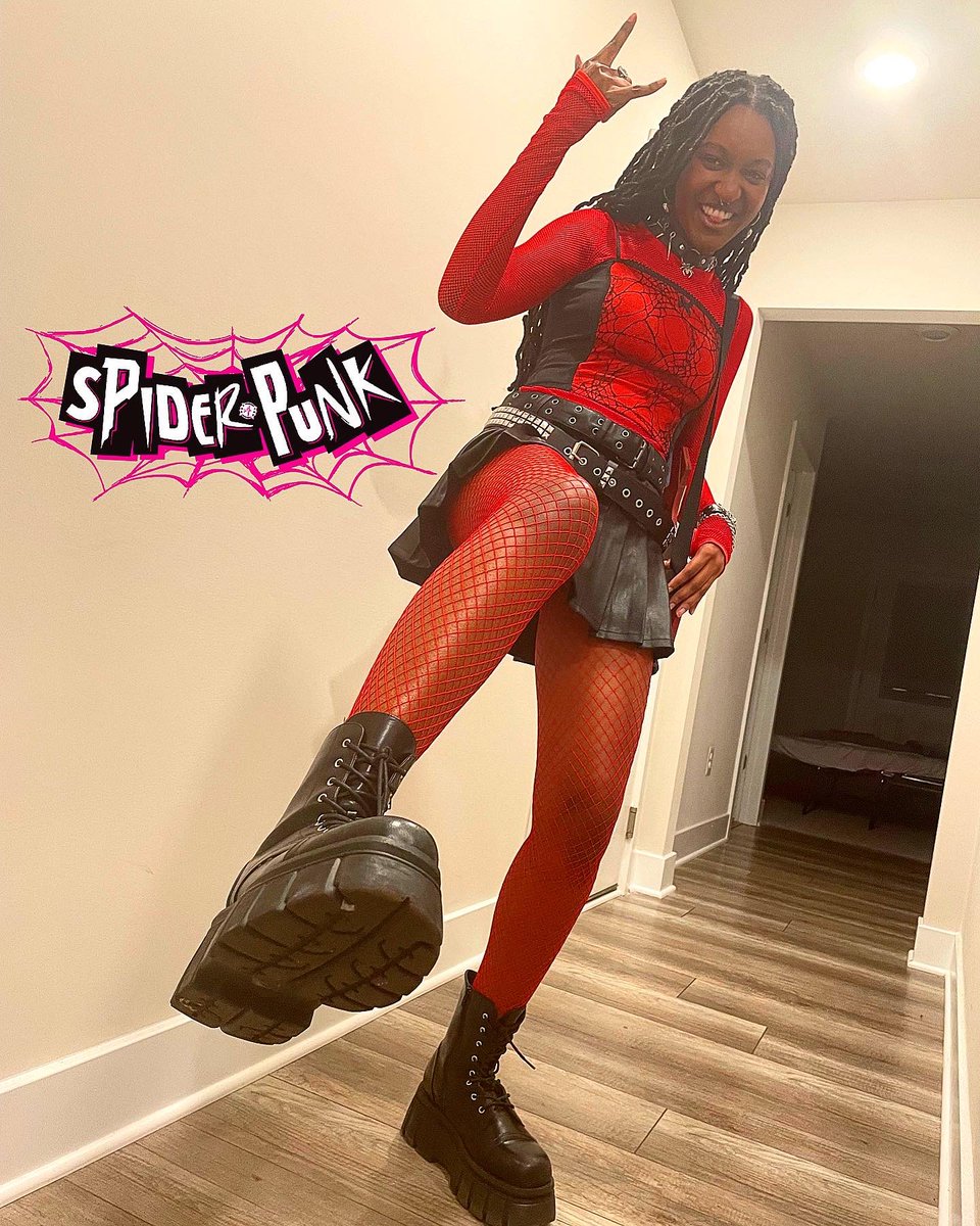 meIanated's tweet photo. i was this cool the whole time 🤘🏾

#spiderpunk https://t.co/0GYfOYjMnQ