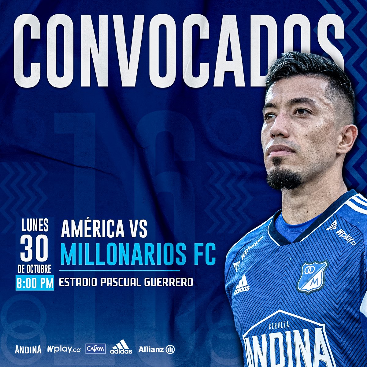 MillosFCoficial's tweet photo. ¡Vamos todos unidos! ✈️Ⓜ️⚽️🔝

▶️ Este es el grupo de jugadores convocados por el profe Gamero para enfrentar al América en el Pascual Guerrero. 

💙🔥 ¡VAMOS MILLONARIOS! 🔥💙 https://t.co/xfsh6MI0Qh
