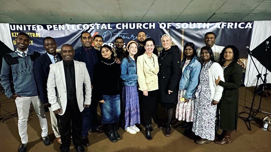 What an incredible final night of the Durban, South Africa crusade! Our team held 7 services in 3 days and together we saw 308 souls filled with the Holy Ghost and 521 people reported miracles!!! 🇿🇦🔥 #outpouringcrusades 
<a href="/RevCGRobinette/">Charles G. Robinette</a> <a href="/DavidMyersJD/">Pastor David Myers</a> <a href="/DavidTElms/">David Timothy Elms</a> <a href="/joelurshan/">Joel Urshan</a>
