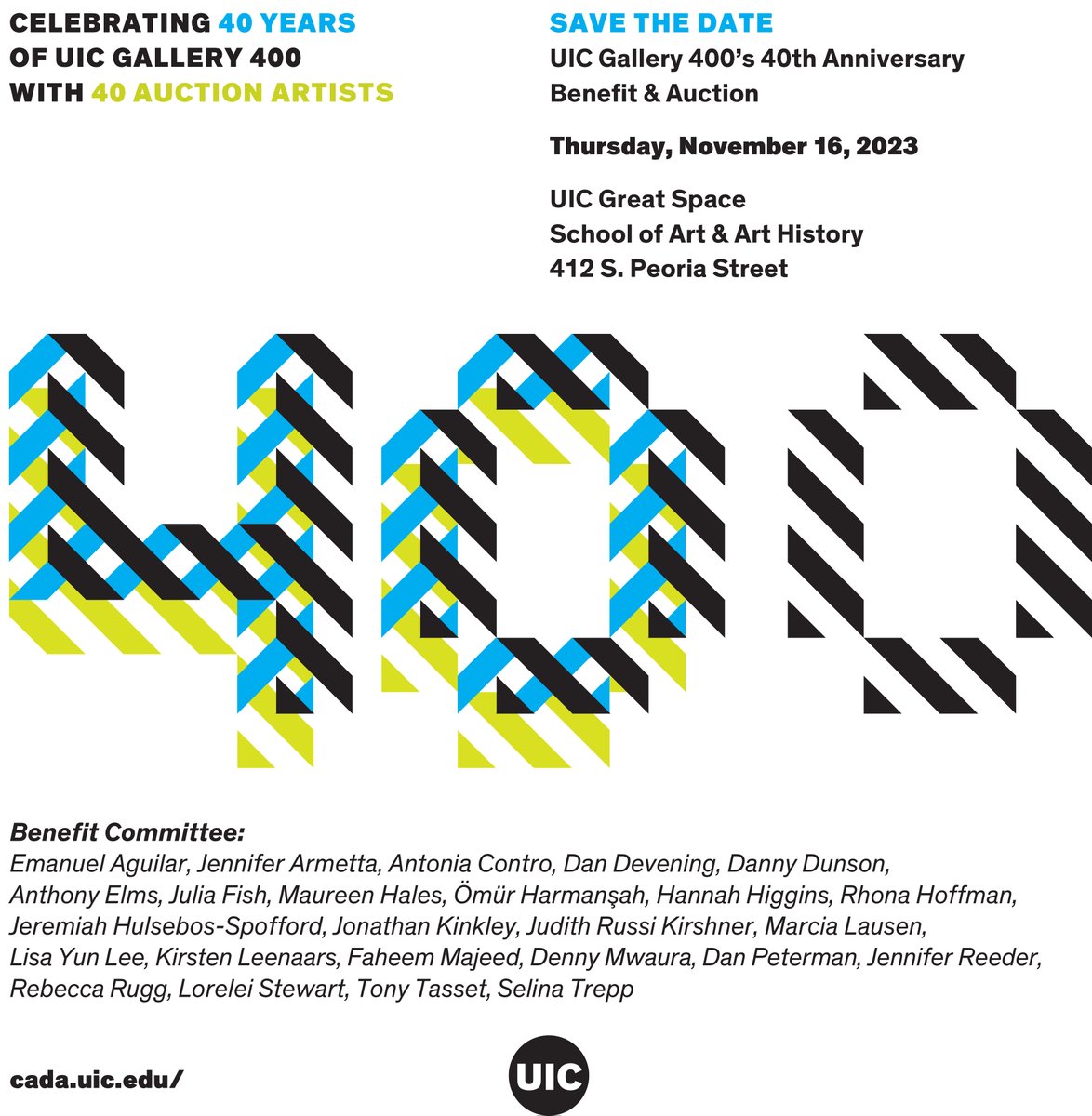 We are celebrating 40 years of brilliant work of <a href="/UICGallery400/">UIC Gallery 400</a>