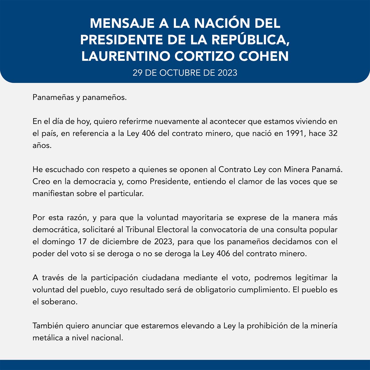En las Urnas se decide! Vamos Panamá