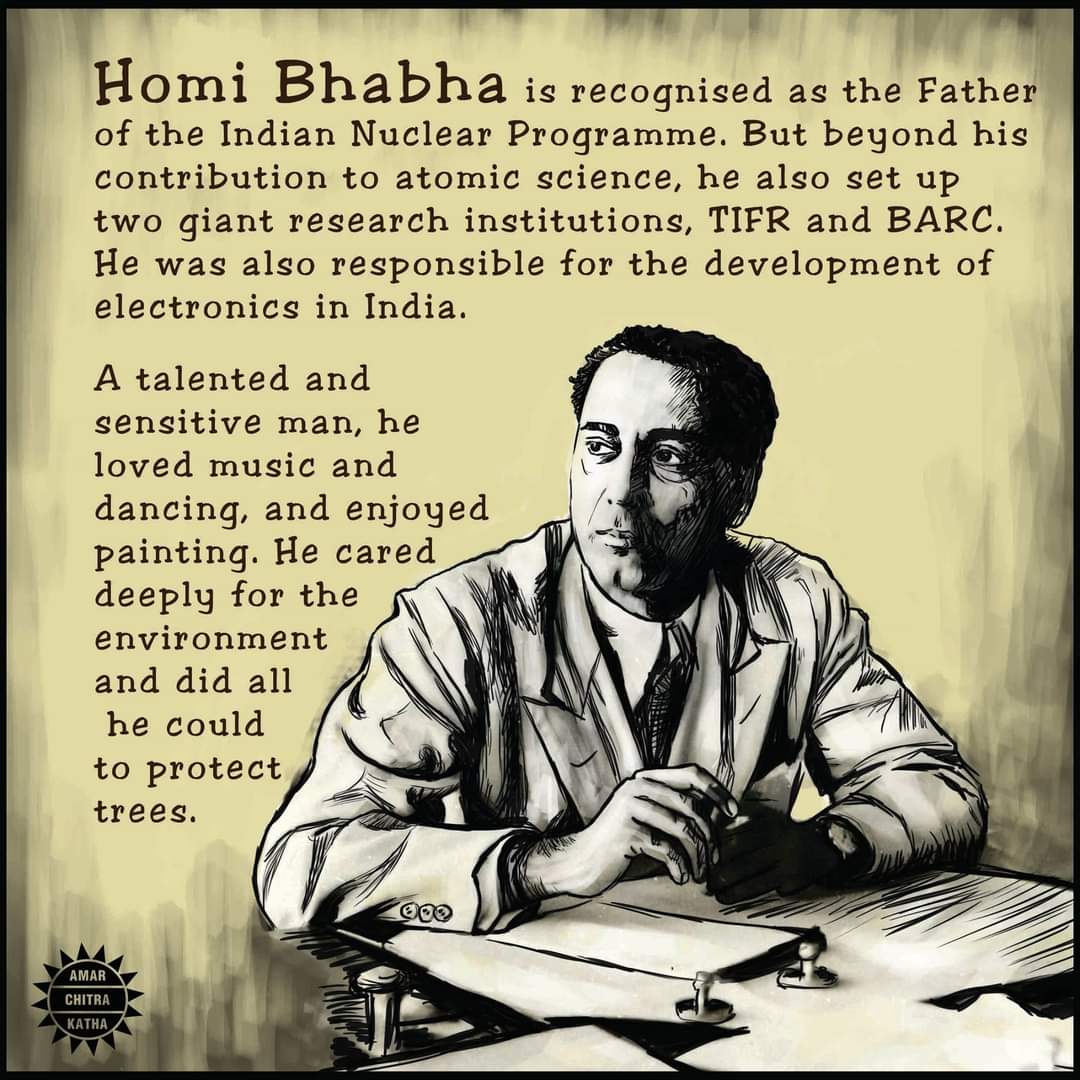 nitingodbole's tweet image. Today is the birth anniversary of Homi Jahangir Bhabha an Indian nuclear physicist, founding director, and professor of physics at the Tata Institute of Fundamental Research.Colloquially known as "Father of Indian nuclear programme"