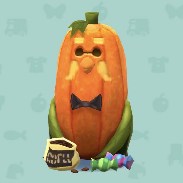 ihavebrewster's tweet photo. i made the brewster pumpkin from pocket camp in real life 🎃🐦☕️ https://t.co/Y9xvBlyfFh