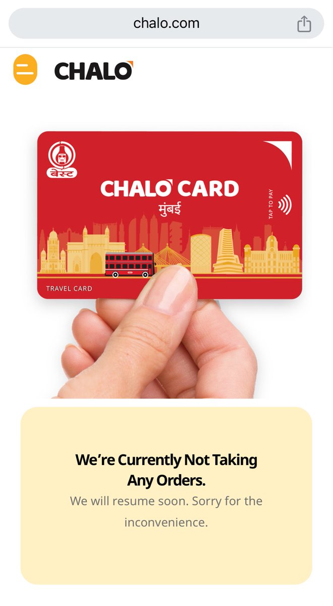 vikram_rawat08's tweet photo. @chaloapp  is there any ETA by when the cards be available online to order? https://t.co/kL1xY4aIwi