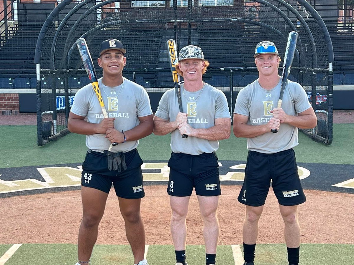 ECCCBaseball's tweet photo. Congratulations to the East Central Warrior Homerun Derby winners:
Left to right
Jayden Adcox- 2nd place
Brady McGee - 1st place
Cyrus Rone - 3rd place https://t.co/yQYjx2ZIWD