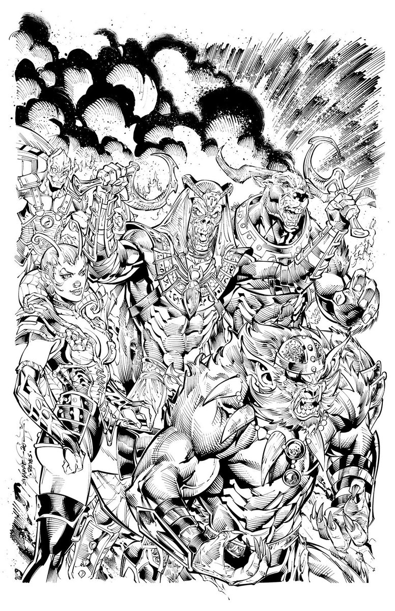 JimmyReyesArt's tweet photo. Here's the cover I inked for the very talented @kevhulk73 for his creator-owned project #dragonguard on @Indiegogo Inked on a @wacom in @clipstudiopaint using my own brush set. #heman #comicbooks @robertliefeld @thevaultcomics @Todd_McFarlane https://t.co/BstwCBQdqc
