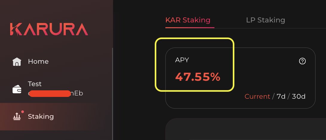 The KAR Staking is currently in progress, and you can find the participation guide here: wiki.karura.app/stake/kar-stak…