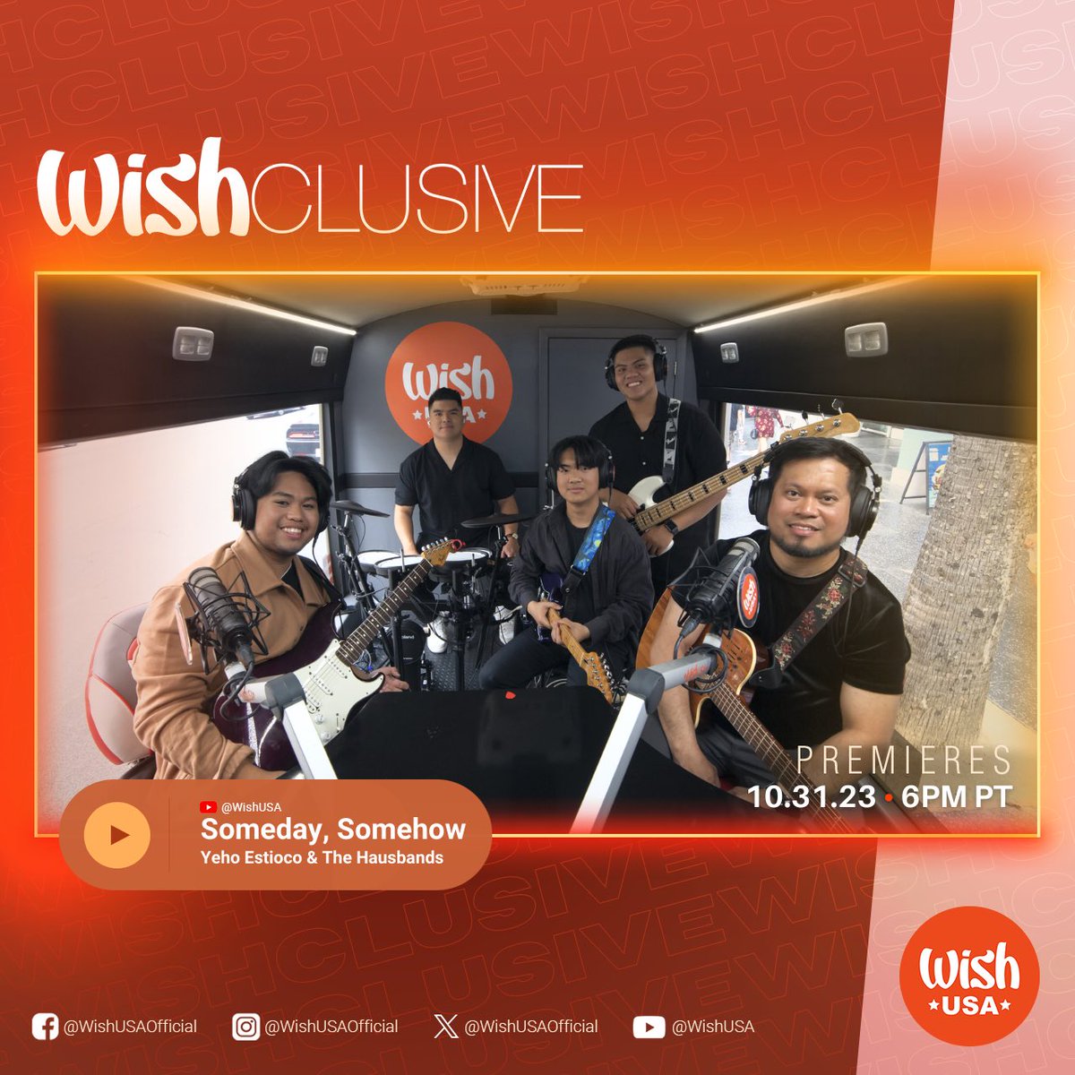 wishusaofficial's tweet photo. Gear up for a journey into the complexities of love with Yeho Estioco & The Hausbands! Their Wishclusive “Someday, Somehow” is coming soon!
To watch the full Wishclusive, visit our YouTube channel at https://t.co/jUWiXVcR2c
#WishBus #YehoEstioco&TheHausbands #SomedaySomehow https://t.co/AGAc4Q3MPq