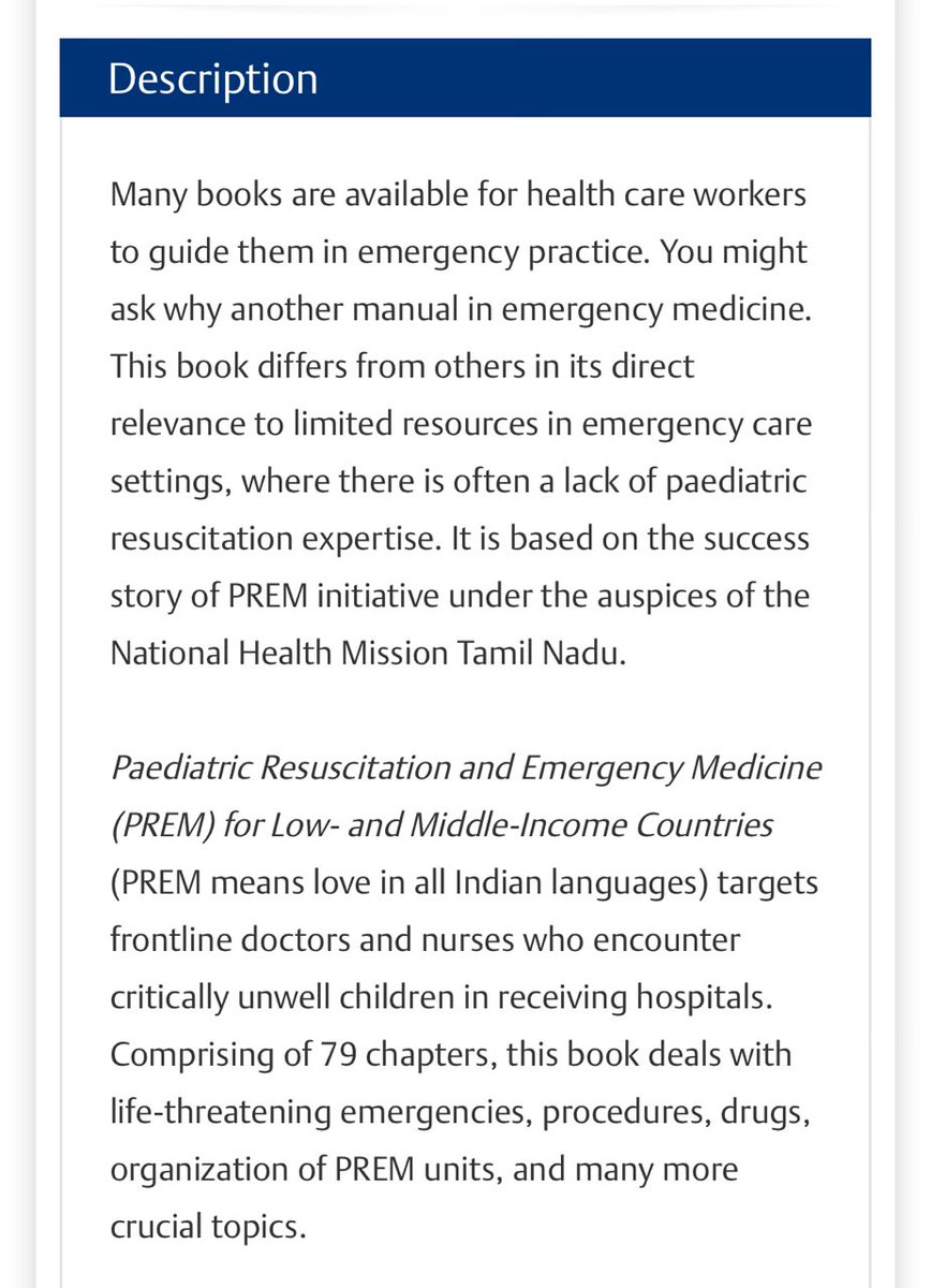 *NEW* Paediatric Resuscitation and Emergency Medicine for LMIC available here: thieme.in/Paediatric%20R… Great work @PEM_CT @DrSimonCraig & team #PedsEM @afemafrica