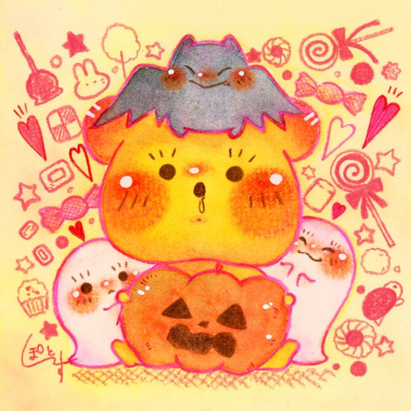 「はっぴーはろうぃん!  #ハロウィンイラスト2023 #ハロウィン」|ぽとす@低浮上のイラスト