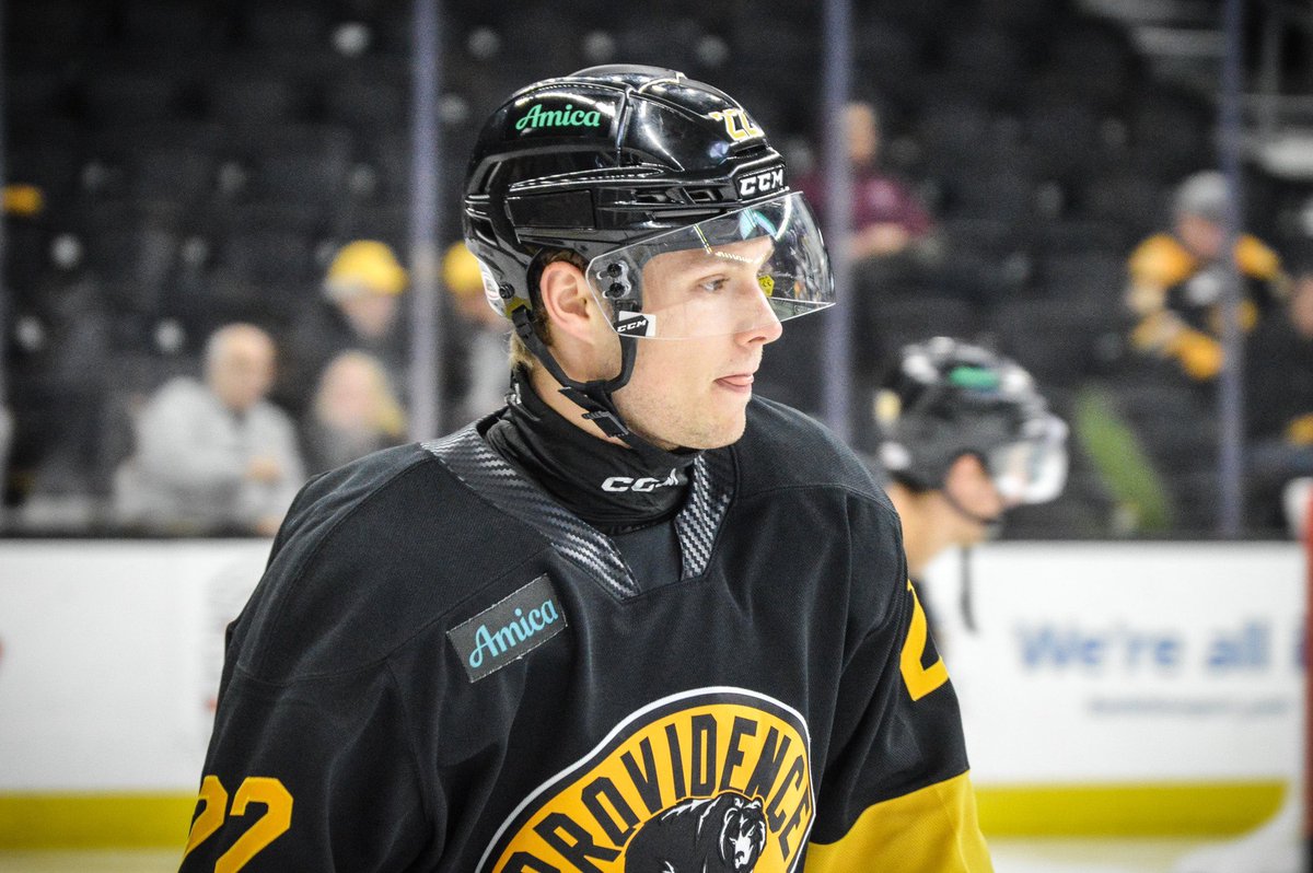 A number of <a href="/AHLBruins/">Providence Bruins</a> played wearing neck guards on Sunday.

This comes after former NHL player Adam Johnson died following a freak accident in an EIHL game