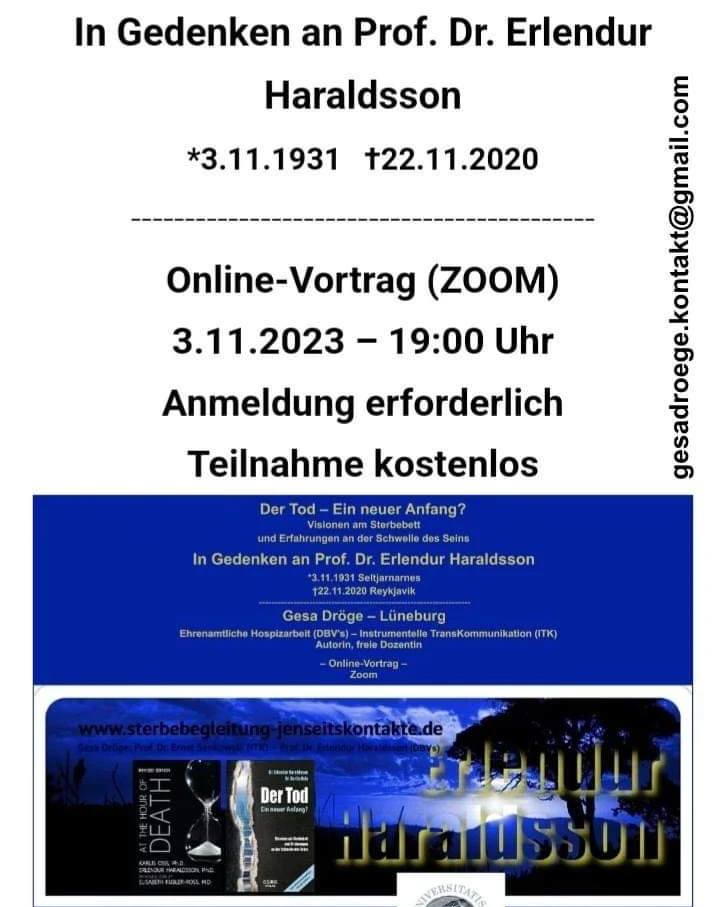 DBVs_und_ITK's tweet photo. Gedenkvortrag - Zoom
Teilnahme kostenlos
Anmeldung erforderlich: gesadroege.kontakt@gmail.com
Betreff: 3.11.2023 Gedenkvortrag E. H.

Weitere Infos:
https://t.co/8YLZtYhknW https://t.co/imN2sUH1lP