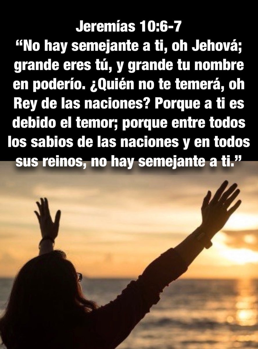 Carmenlop20's tweet photo. 1 Crónicas 29:11
“Tuya es, oh Jehová, la magnificencia y el poder, la gloria, la victoria y el honor; porque todas las cosas que están en los cielos y en la tierra son tuyas. Tuyo, oh Jehová, es el reino, y tú eres excelso sobre todos.” https://t.co/0avGCZFrB6