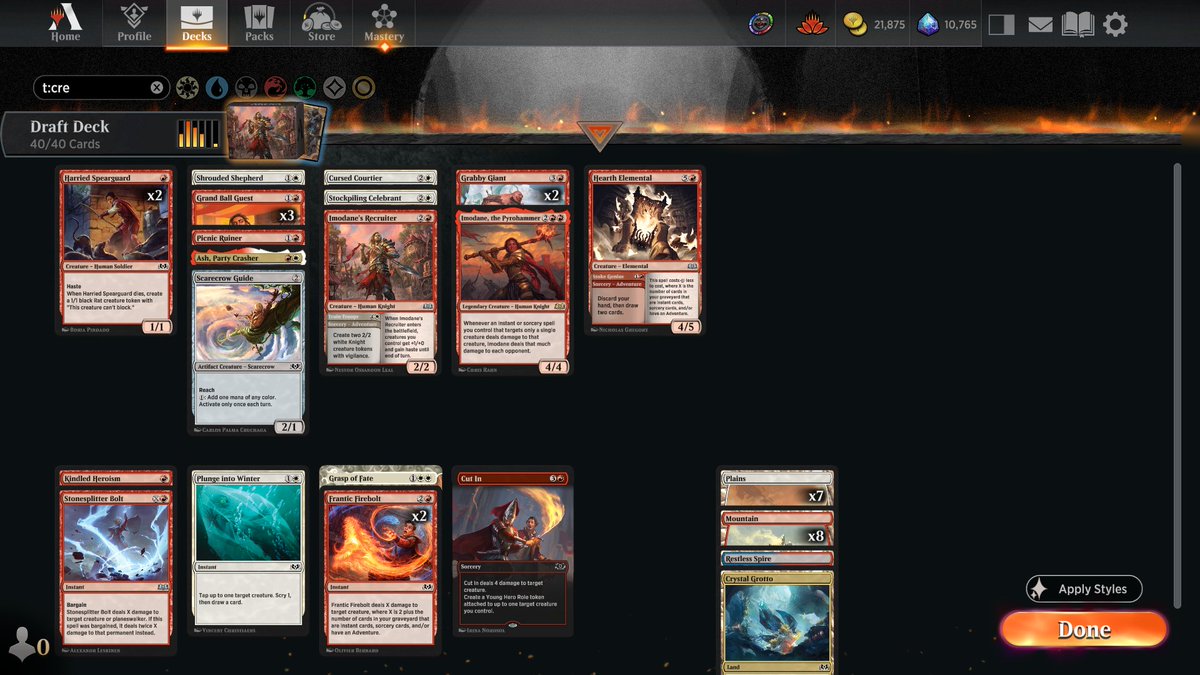 Vanagor_'s tweet photo. 0-1 and out. 
Sometimes you play badly and have to own it, sometimes you play a streamlined (medium) aggro deck and while you have to mull OP curves out 7s out of a 5C deck in unbelievable ways. 
Here's the link to G2 if you want to see something funny😄: https://t.co/RQktzb3a0C https://t.co/oHxKzKrHW0