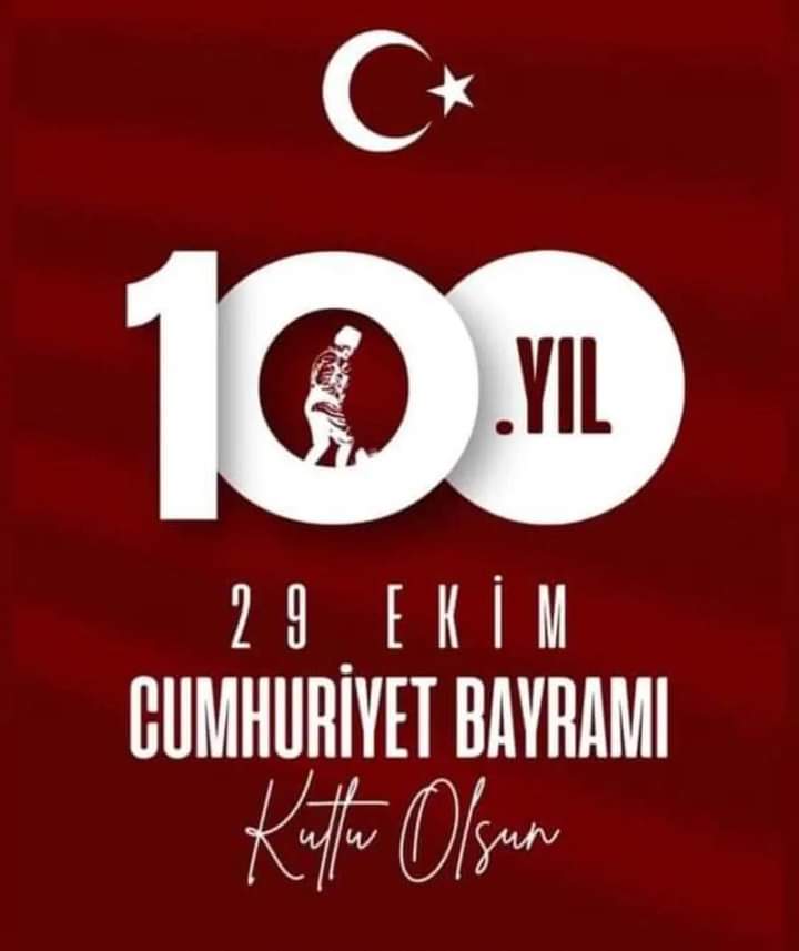 Cumhuriyetimizin 100. Gurur Yılı 🇹🇷
Türkiye Cumhuriyeti'nin 100. yılında, büyük bir gurur ve coşku içindeyiz. Cumhuriyetimizin kurucusu Gazi Mustafa Kemal Atatürk'ün önderliğinde yazdığımız bu destanı kutlamaktan mutluluk duyuyoruz. İleriye, daha aydınlık yarınlara hep birlikte!