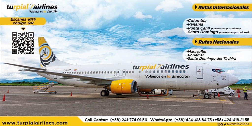 webnotitarde's tweet photo. ¡Apunta nuestros nuevos contactos! 📞

En Turpial Airlines estamos dispuestos a brindarte la ayuda que necesites a la hora de volar con nosotros. 🙌

Agéndanos y comunícate con nosotros cuando lo requieras ✅

Turpial Airlines - Volamos en tu dirección. ✈️

#Turpialairlines https://t.co/67LlWIRPgJ
