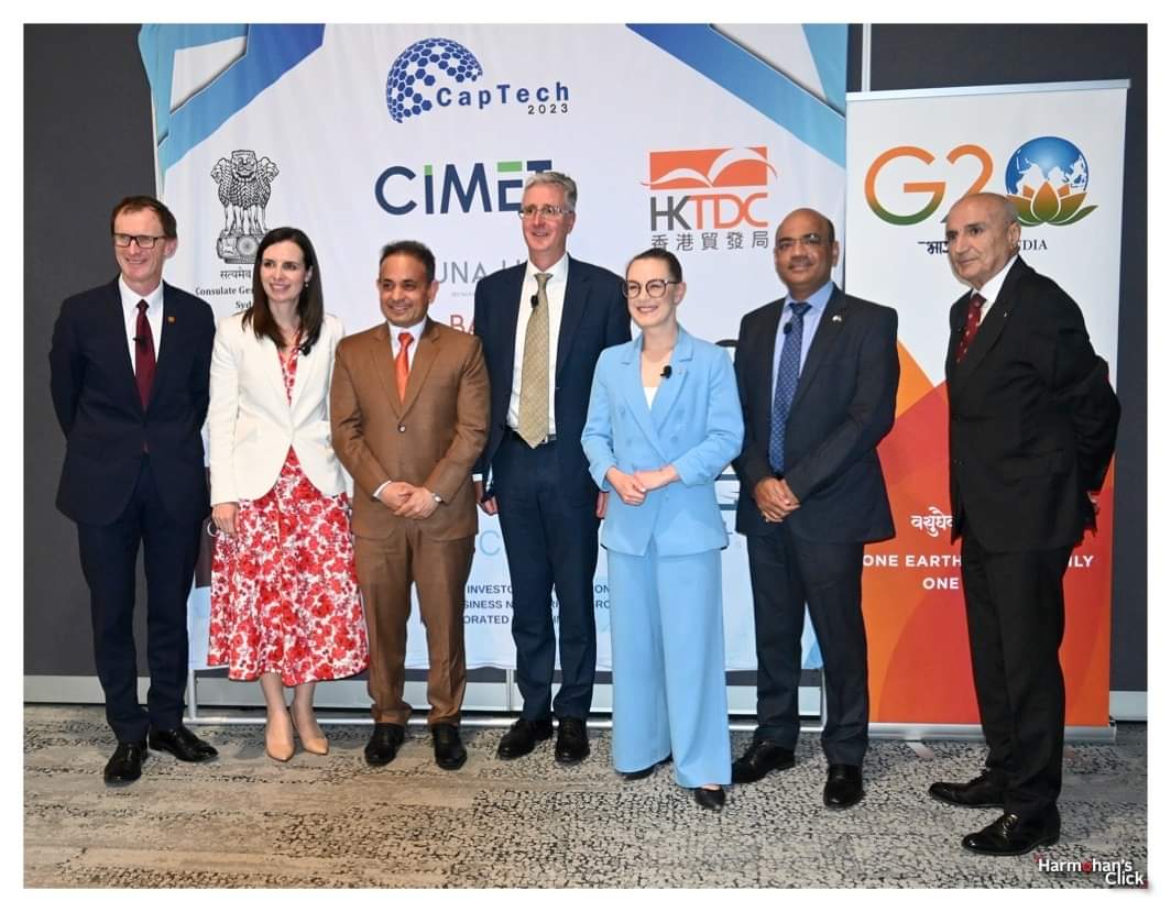 cgisydney's tweet image. Consul General Mr Manish Gupta joined an interactive panel discussion &apos;Challenges &amp;amp; Opportunities in the New Environment&apos; at #Captech 2023. Emphasised on issues of global supply chain resilience, skill development, SME collaborations and climate change.