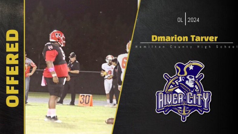 Dmarion “ Dj “Tarver (@dmariontarver) on Twitter photo Blessed to receive my first offer from <a href="/RiverCityPrepFB/">River City Post-Grad Football</a> <a href="/CoachDerrickW/">DWill</a> <a href="/CoachCook100/">Coach Cook</a> @HamCoTrojans1 Blessed to receive my first offer from <a href="/RiverCityPrepFB/">River City Post-Grad Football</a> <a href="/CoachDerrickW/">DWill</a> <a href="/CoachCook100/">Coach Cook</a> @HamCoTrojans1