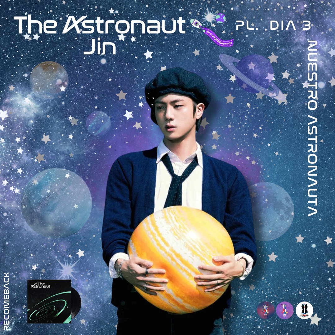 PanamaBts's tweet photo. 🧑‍🚀THE ASTRONAUT RE - COMEBACK 🧑‍🚀

ARMY 🇵🇦 felicidades por los resultados logrados el día de hoy, sigamos celebrando y apoyando a Kim Seokjin. 🥳 

#TheAstronaut1stAnniversary @BTS_twt

🚀SP
1. https://t.co/cjFj2dWiIu
2. https://t.co/V0t4gMXBfI
🚀AM
1. https://t.co/3bORAfN9gC https://t.co/RUenAh3teB