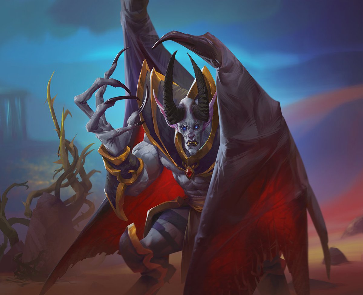 Andyweasel's tweet photo. Always wanted to illustrate a card  @PlayHearthstone so here's some fanart with a favorite #warcraftIII char:
The Dreadlord
https://t.co/z0Mg4pHRhi https://t.co/WpcIaU83Vg