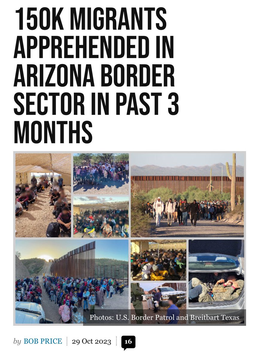 A wave of migrants, larger than the ENTIRE population of Coconino County, has flooded through Arizona’s border over the last 3 months

I try to put the enormity of Biden, <a href="/RubenGallego/">Ruben Gallego</a>, &amp; <a href="/kyrstensinema/">Kyrsten Sinema</a>’s invasion into perspective like this

They are ALLOWING our communities to