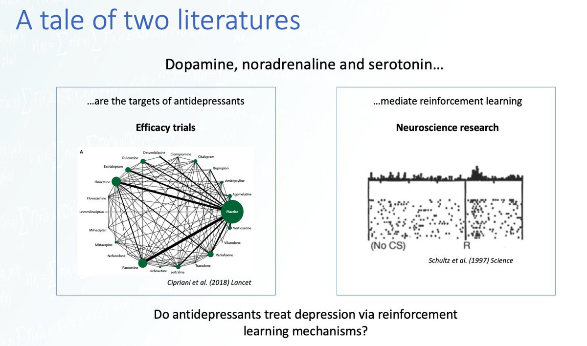 Four (!) new @UCL postdoc positions open for superexciting computational psychiatry study combining cutting-edge computational methods with two(!) large RCTs to test whether different antidepressants treat depression via different RL mechanisms tinyurl.com/mr43c29h. Please RT.