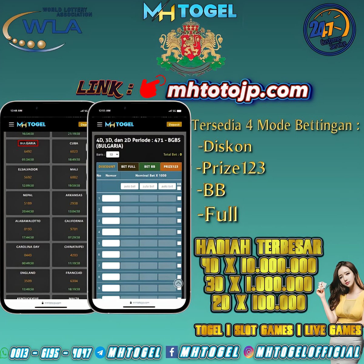 MH_TOGEL's tweet photo. Diskon : 4D - 66.5% | 3D - 59.5% | 2D - 29.5%
Tutup Pasaran Pukul 02.30 WIB Dan Keluaran Nomor Result Pukul 02.45 WIB.
Situs Resmi : https://t.co/EIAgdiXKZN
#FreePalestine #kuisgilabola #CeaseFireInGaza #Israel #Irene #mhtogel #mhtogelgacor #mhtogeljitu https://t.co/PchDJeP79d