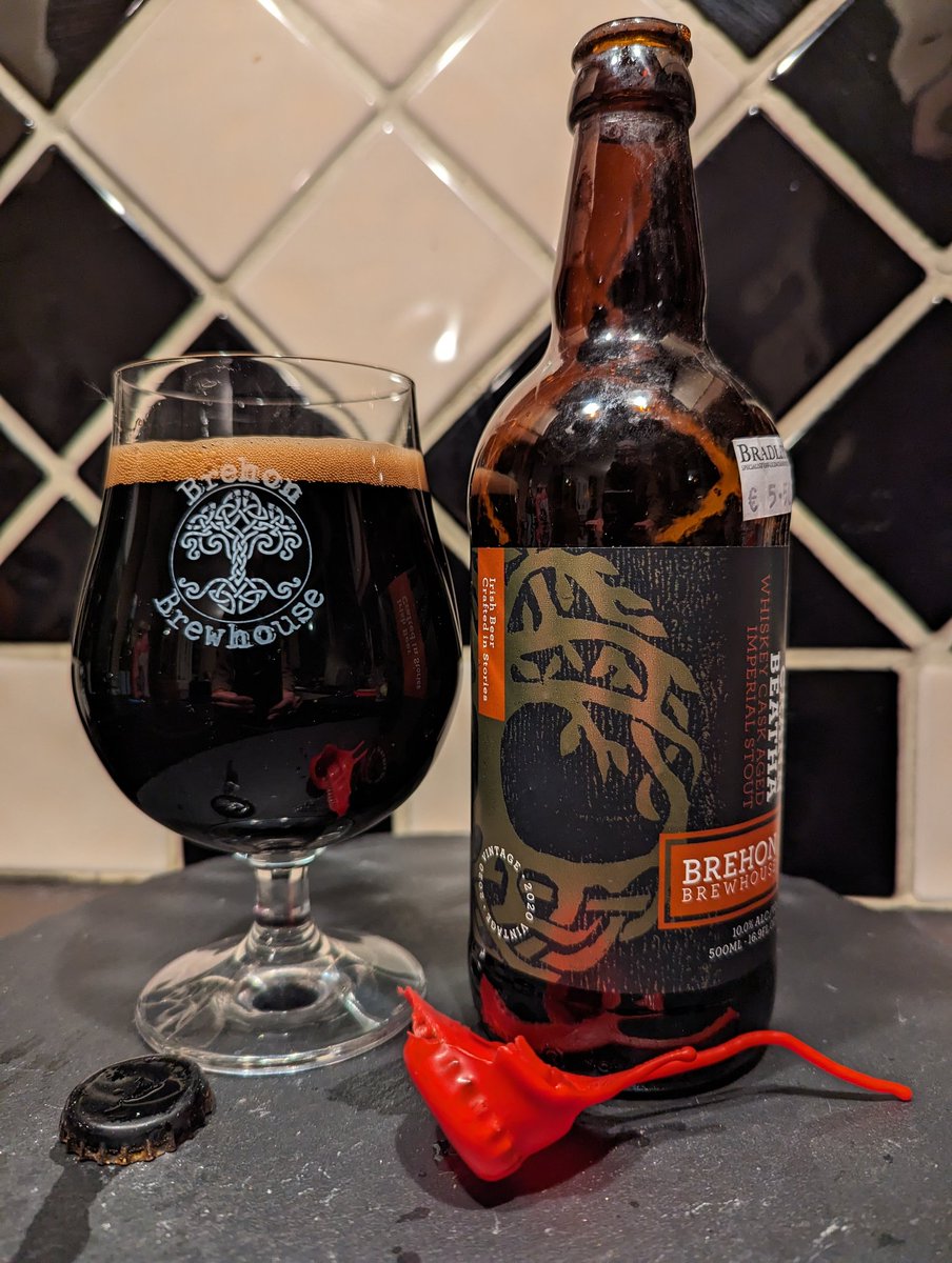 Huzzah for bank holidays. <a href="/brehonblonde/">Brehon Brewhouse</a> Crann Beatha. Whiskey Cask Aged Imperial Stout.
