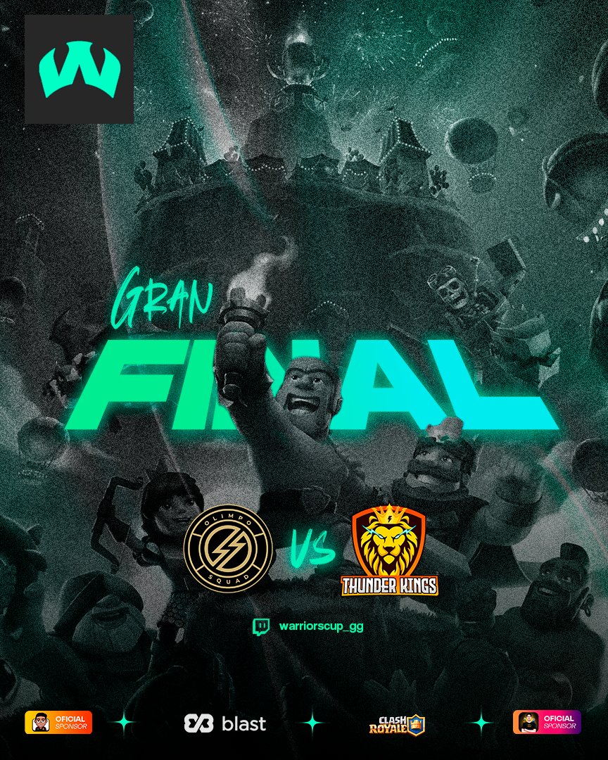 Warriors Cup #WCup (@warriorscup_gg) on Twitter photo 🟥 #GranFinal
<a href="/OlimpoSquad/">Olimpo Squad⚡️</a> vs <a href="/ThunderKingscr/">Thunder Kings</a>
⏰ 18:55 🇲🇽
🎙️ <a href="/elpana507/">elpana507</a>
Luego de una excelente campaña, conoceremos al CAMPEÓN, acaso tendremos un Tricampeon?
No se pierdan esta gran final en nuestro canal:
📡 twitch.tv/warriorscup_gg
#ClashRoyale 🟥 #GranFinal
<a href="/OlimpoSquad/">Olimpo Squad⚡️</a> vs <a href="/ThunderKingscr/">Thunder Kings</a>
⏰ 18:55 🇲🇽
🎙️ <a href="/elpana507/">elpana507</a>
Luego de una excelente campaña, conoceremos al CAMPEÓN, acaso tendremos un Tricampeon?
No se pierdan esta gran final en nuestro canal:
📡 twitch.tv/warriorscup_gg
#ClashRoyale