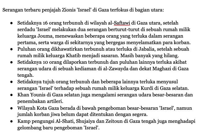 sahabatalaqsha's tweet photo. UPDATE #GazaWar 

Ahad-Senin 29-30 Oktober 2023. Dari berbagai sumber. https://t.co/EMz20BIgHk