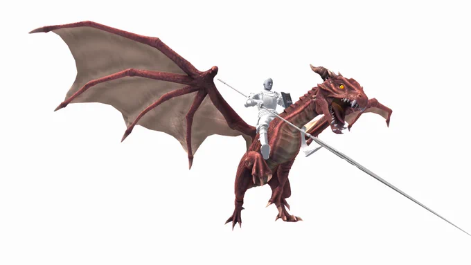 イージーポーザーに入ってるドラゴンが翼の関節一個一個全部動かせるので感動している