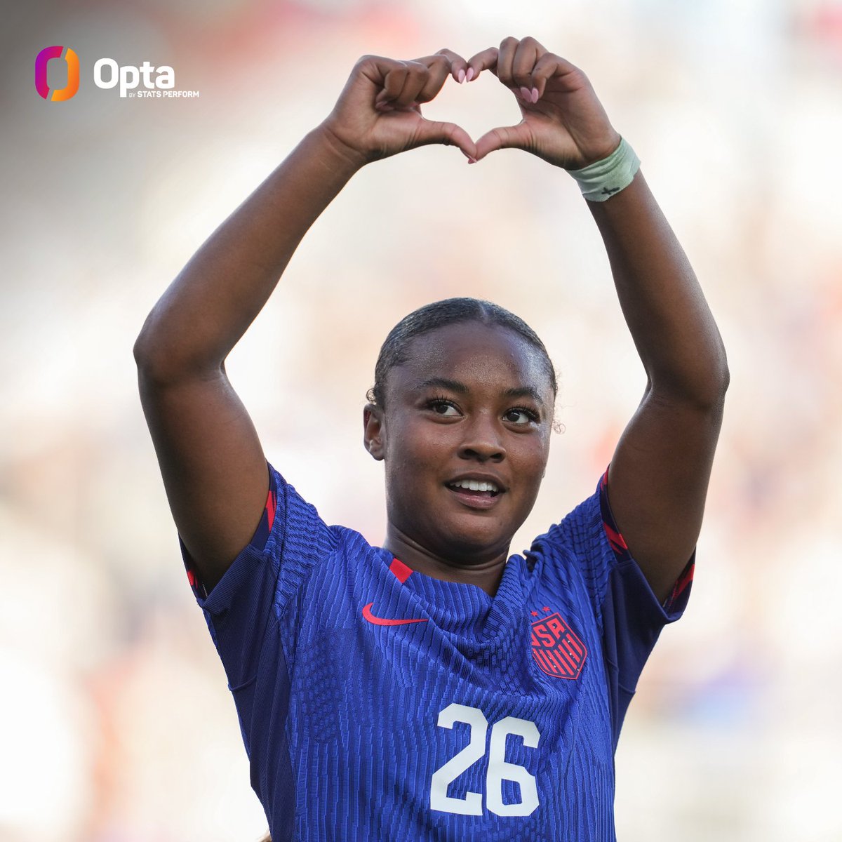 OptaJack's tweet image. 1 - 18-year-old Alyssa Thompson's assist to 19-year-old Jaedyn Shaw marks the first time two teenagers have combined for a goal for the @USWNT since at least 2001. Generational.