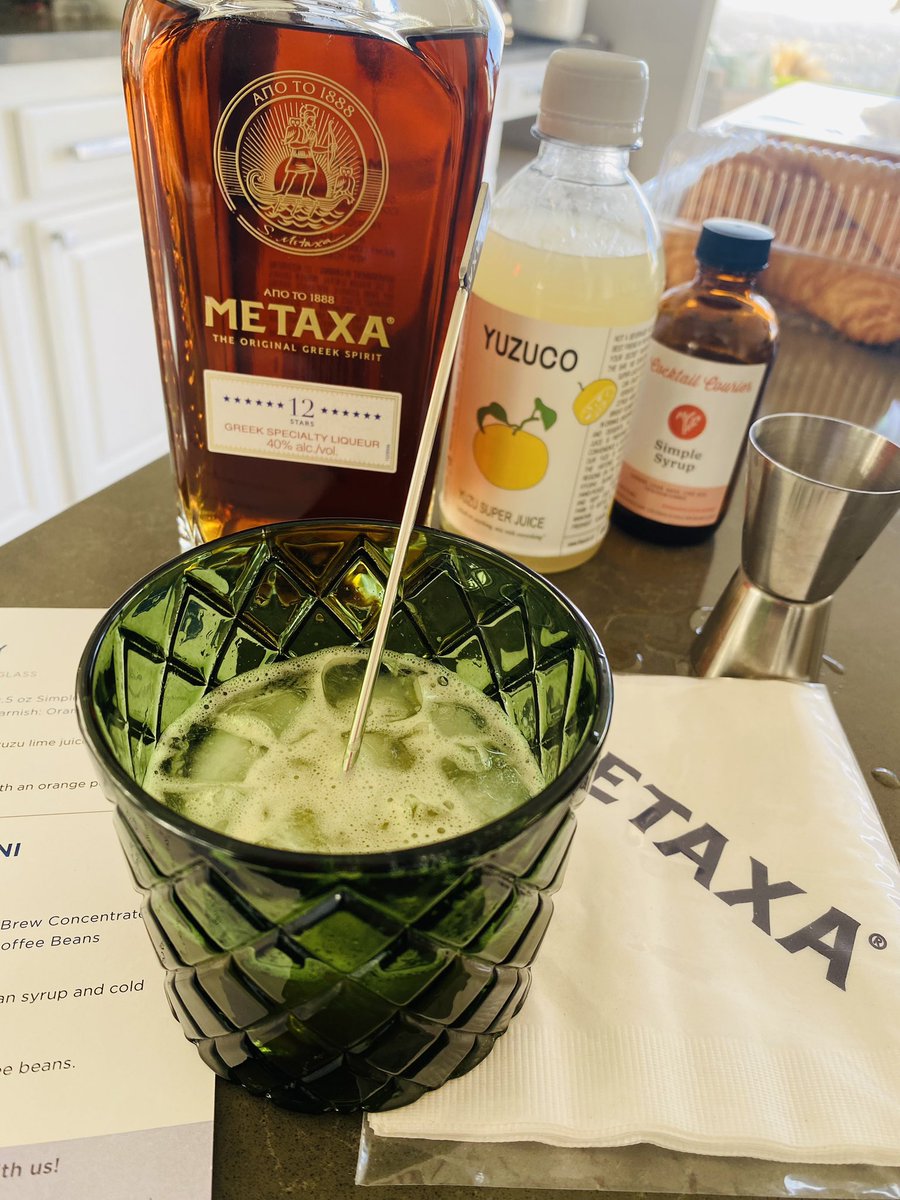 RaoulMartinezTV's tweet photo. cocktail of the day! 🥃
made 1.
had to make another.
and... it's @XtineMar approved.
#GrecianGetaway #metaxa https://t.co/ILpbvqgVeU
