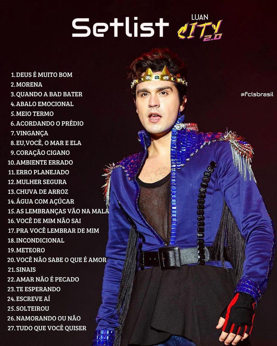 🚨FAMOSOS: Luan Santana tem o melhor setlist de shows no Brasil, diz pesquisa.