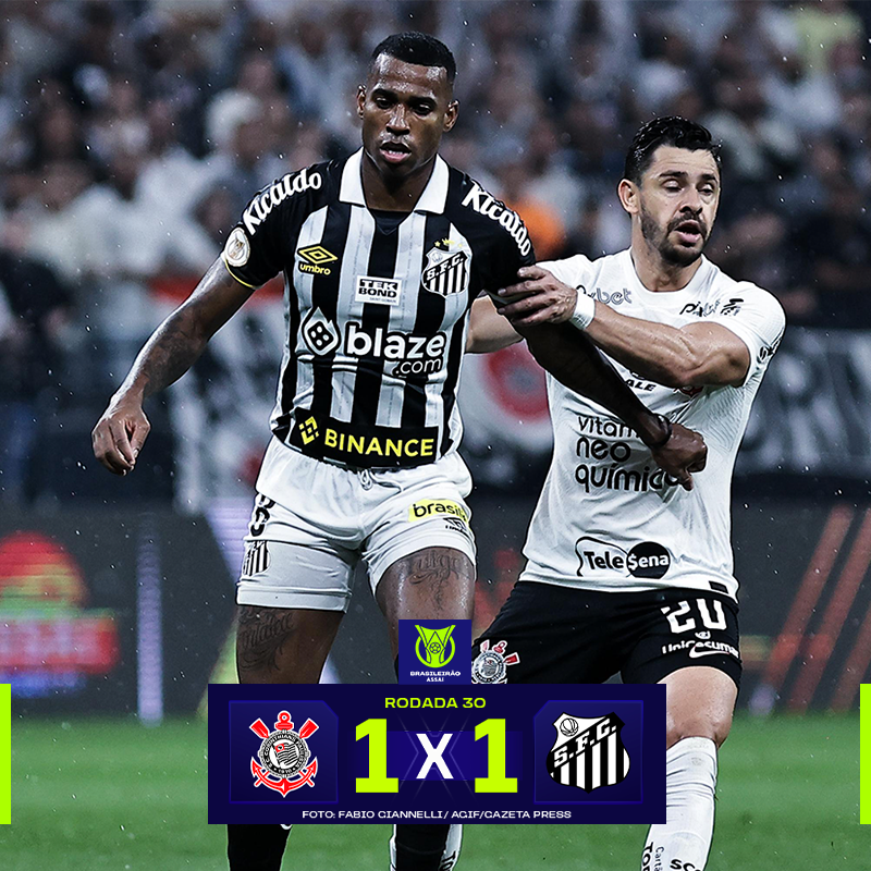 Brasileirao's tweet photo. Mais um 1x1 nesse domingo! Um gol e um ponto pra cada lado no clássico paulista... https://t.co/eemt7iLmgm