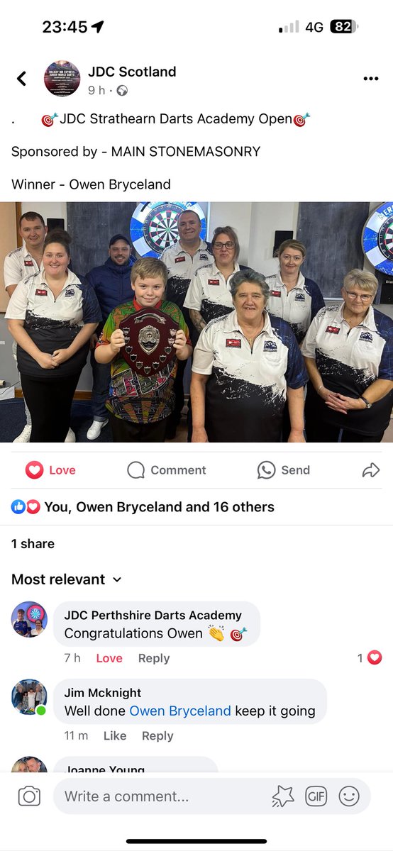 Well done <a href="/Owenbryceland21/">Owenbryceland2014</a> winning his 2nd JDc Scotland tournament today. Super proud wee man <a href="/Mitchell143C/">JDC Scotland</a> <a href="/SMOSPrimary/">St Margaret of Scotland Primary, LCSC and Nursery</a>
