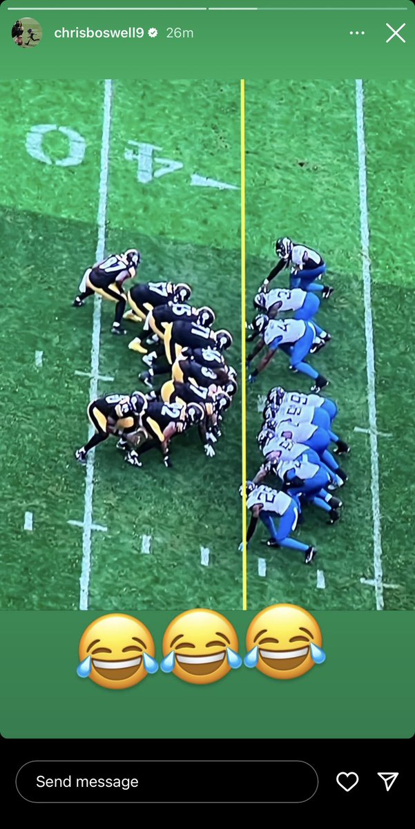 AmandaFGodsey's tweet photo. Steelers kicker Chris Boswell’s current Instagram story https://t.co/uXEMYOMHtF