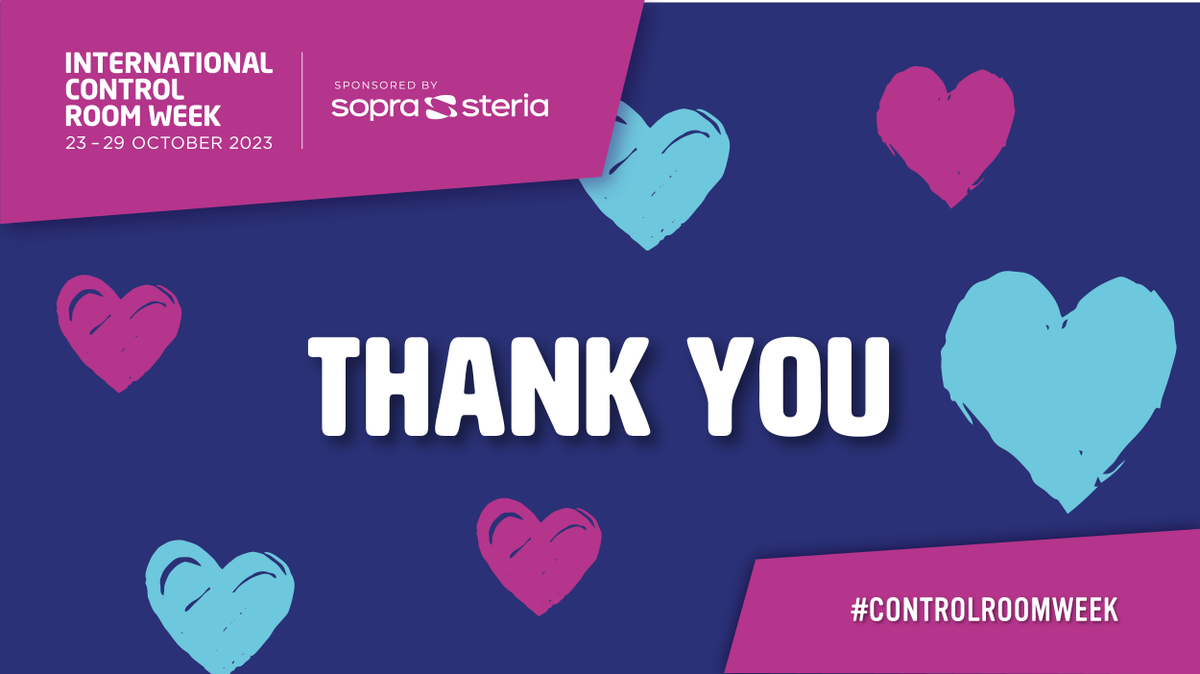 That's a wrap on #ControlRoomWeek 2023! All that is left to be said is thank you to every single person who works in a control room. Whether you are on the front line, taking calls, dispatching, or working behind the scenes to ensure everything works smoothly - Thank you!