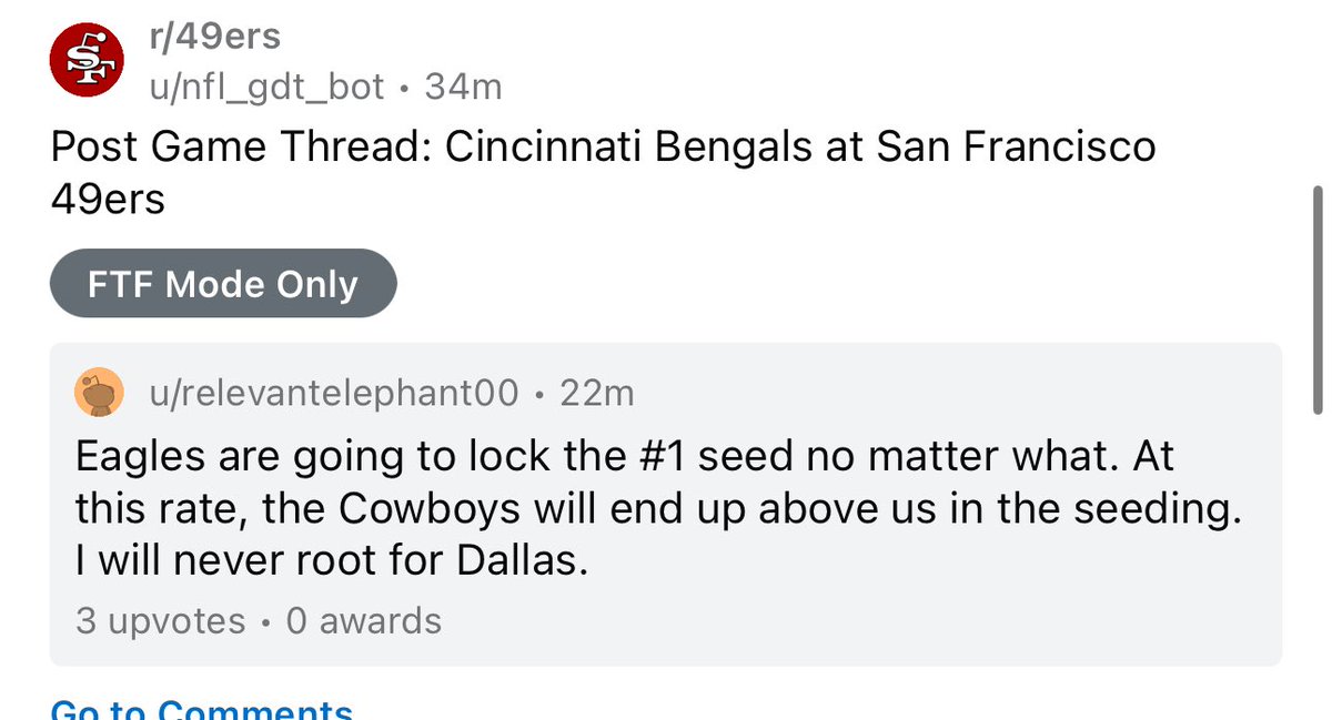 PHLEaglesNation's tweet photo. 49ers fans are not doing so well after their loss + Eagles win. https://t.co/MraqkWkMaB