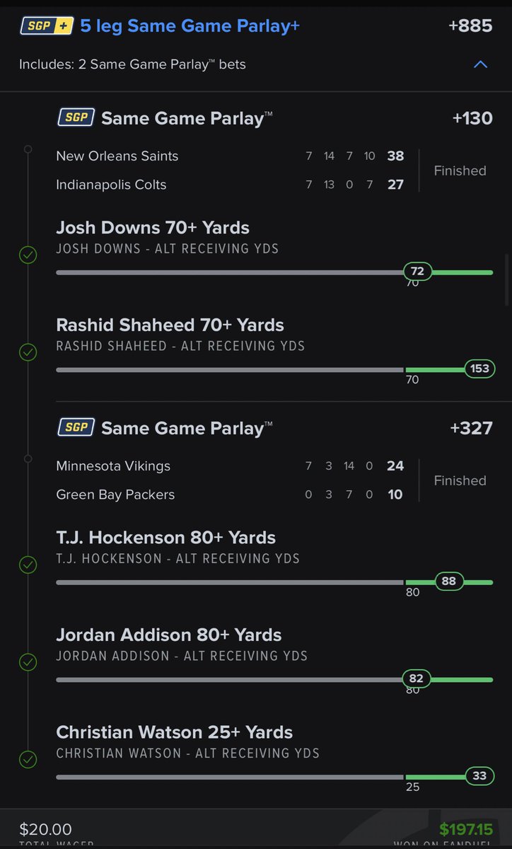 MintsTrades's tweet image. +885 Parlay✅