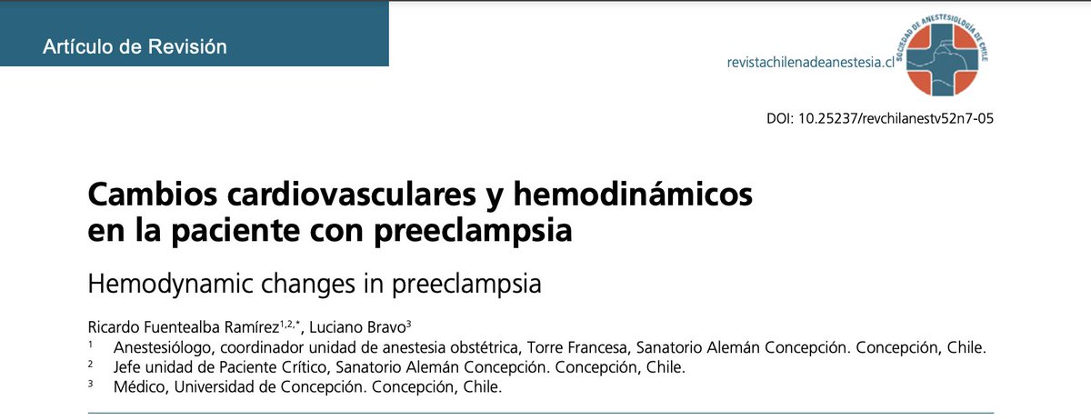 Editora Revista Chilena de Anestesia tweet media