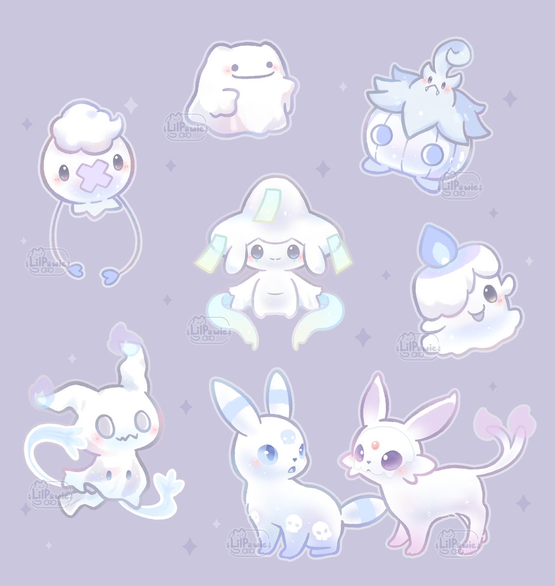 LilPawie's tweet photo. Spookymon ghosts!!👻👻 Happy Halloween 🎃#Pokemon https://t.co/i0K6iTNPLd