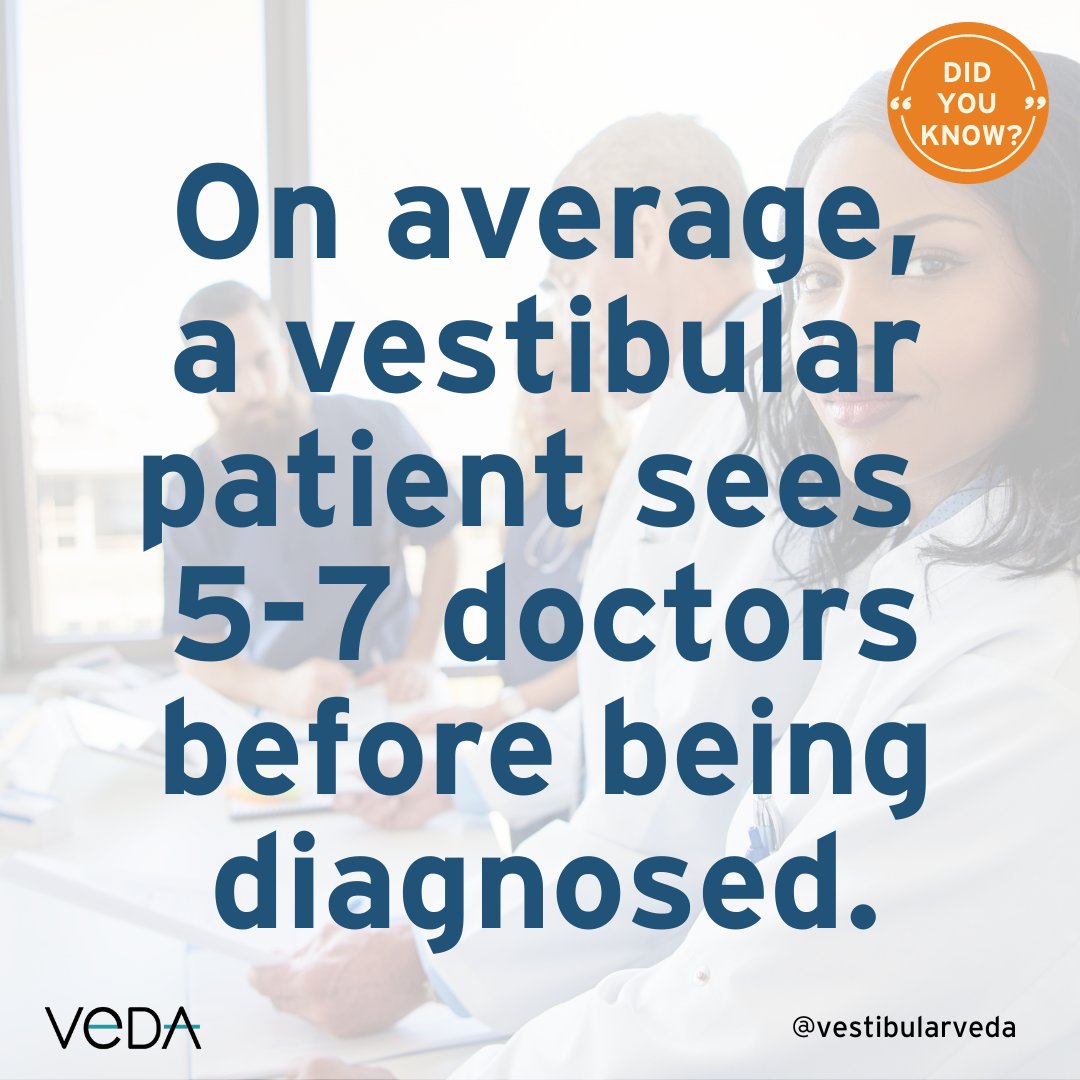 Did you know that on average, a vestibular patient sees 5-7 doctors before being diagnosed? Visit vestibular.org/toolkit to find a guide to becoming your own healthcare advocate and finding your way to an accurate diagnosis and treatment.