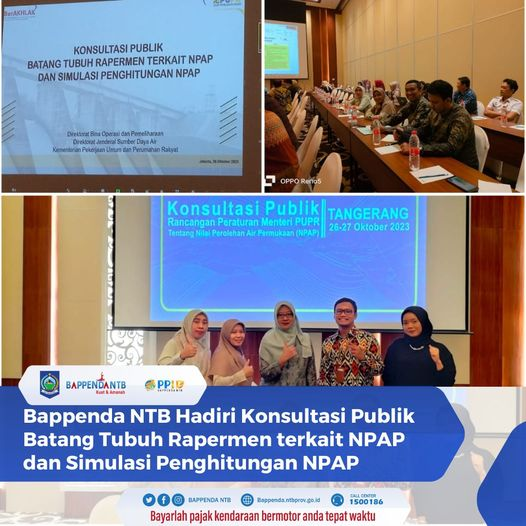 Bappenda NTB Hadiri Konsultasi Publik Batang Tubuh Rapermen terkait NPAP  dan Simulasi Penghitungan NPAP Jumat 27 Oktober 2023