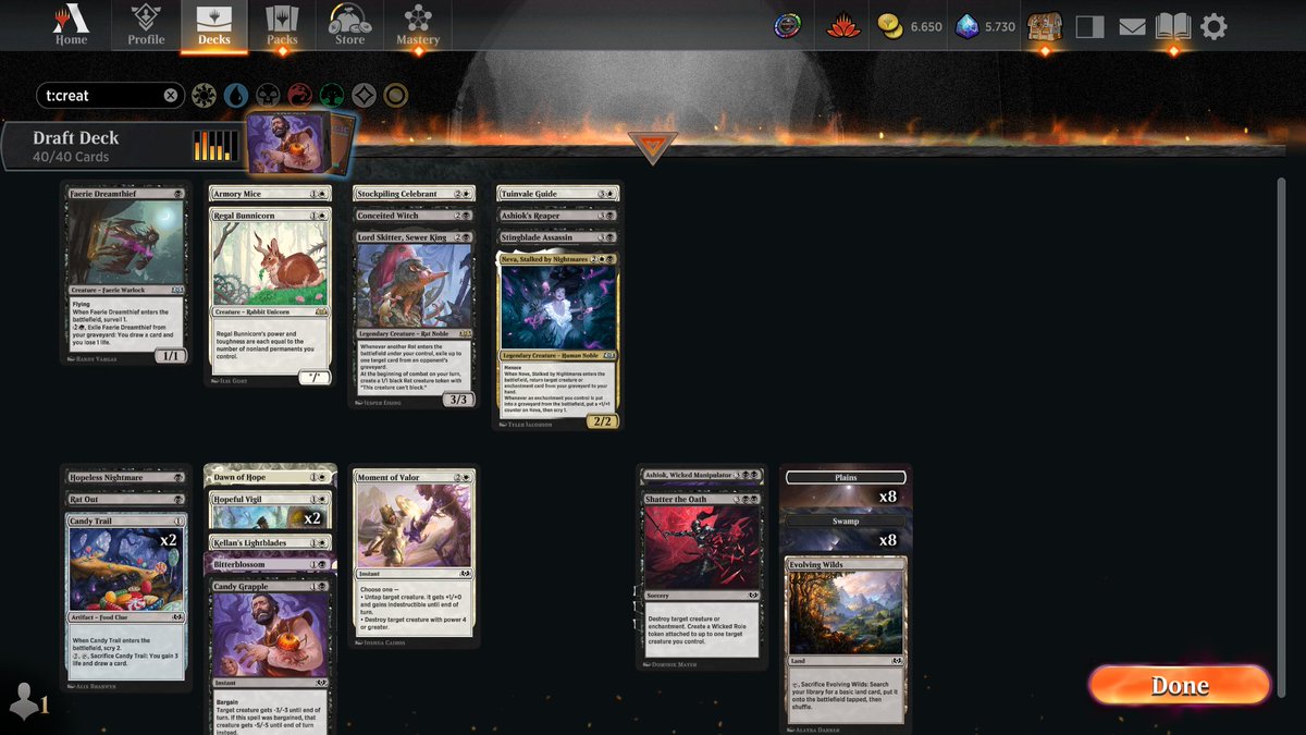 Smart Working Mode: ON ✅

Magic is like life, sometimes it brings you down, sometimes it raise you up! 🌟

First draft close 3-1 with a good uw deck.
In the second one i lose only 1 game, I think I could submit it for the next constructed tournament!😜

Now just keep working! 😎