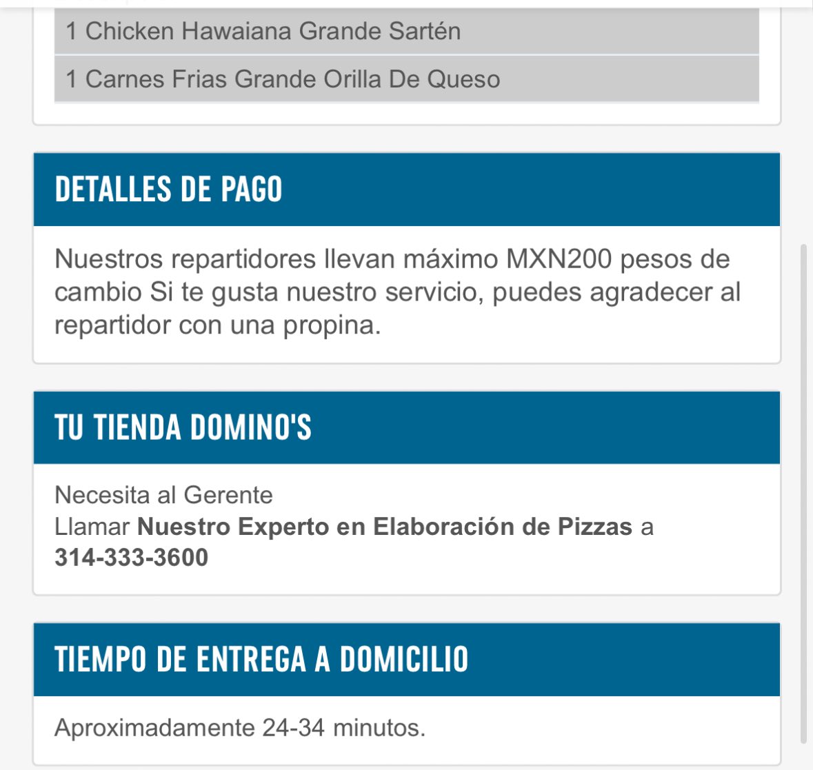 grapasos's tweet photo. @dominosmx Estoy en Manzanillo Colima, el número telefónico que aparece en la confirmación de compra ya ni siquiera conecta la llamada https://t.co/VQRJq9pO8W