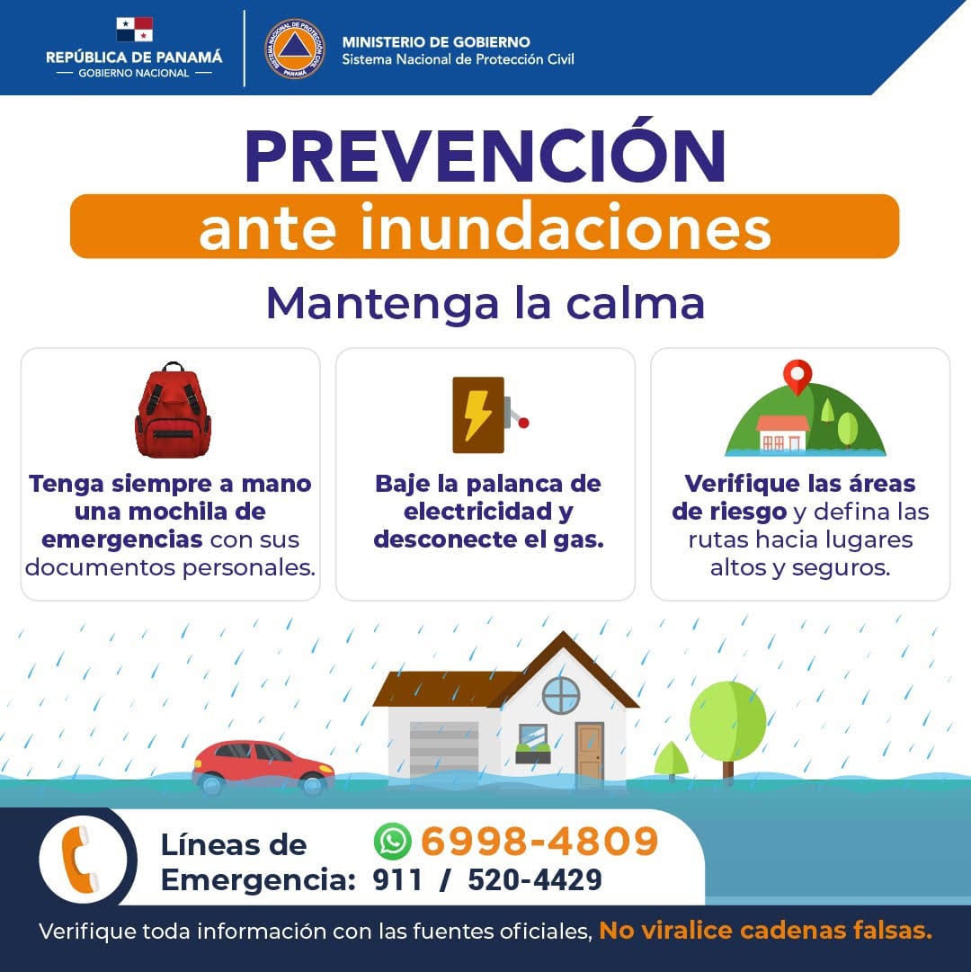 #CampañaDePrevención | Tenga precaución ante las lluvias típicas de la temporada : ⬇️