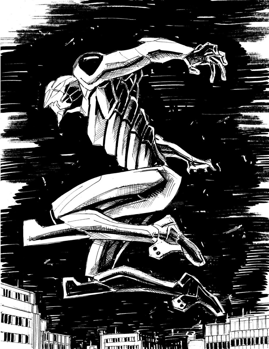 WaywardCrossArt's tweet photo. Today's #Inktober prompt is massive, so here is Eva Unit 00 from Evangelion. #neongenesisevangelion #evangelion #evaunit #inktober2023 #art https://t.co/o6VdgNKdHF