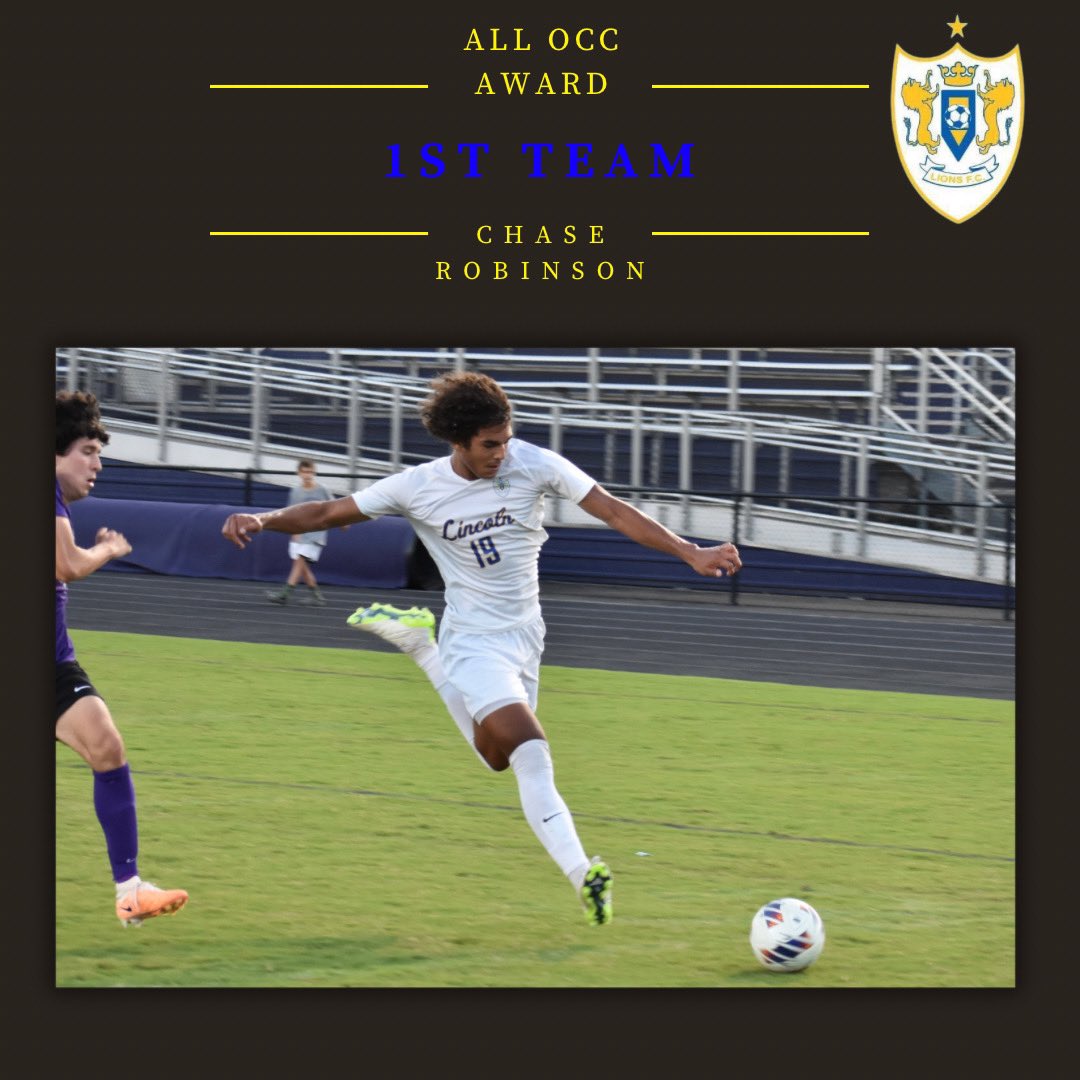 The results are in…

🥇All OCC 1st Team 
🥇Braden Fodor 
🥇 Chase Robinson 

Congrats fellas!! #GLBS 🦁⚽️